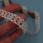 Narrow Insertion Lace Border Vintage French Cotton Lace Doll Outfits Miniature