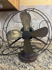 Antique Ge General Electric 12    4 Blade Brass Desk Fan Df8 Running 1910s