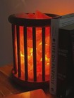 Himalayan Salt Lamp Wooden Basket Pink 9  Night Light Home Spa Decor Night Light