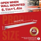 48 X 12  Folding Concession Stand Shelf Stainless Steel For Snack Bar  Food Cart