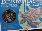 1986 Bermuda Sea Turtle World Wildlife Fund Commemorative Coin  
