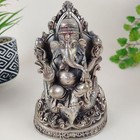 Vintage Ganesh Ji India Elephant God Altar Statue Handmade White Brass 6 75 