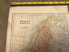 Antique Map Of Sweden And Norway  Free Shipping  Good For Framing