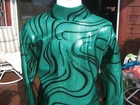 Green Western Show Shirt Pleasure Rail Leadline  Slinky Youth Xs S M L Xl 
