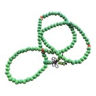 108 Bead Green Wooden Bodhi Buddhist Prayer Mala Bracelet Meditation Rosary
