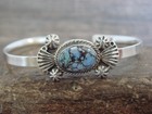 Native American Sterling Silver   Turquoise Bracelet By Francisco