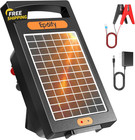 Solar Powered Electric Fence 10200v 0 18j 10 Miles For Livestock Day Night Mode