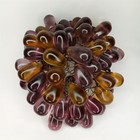 Art Deco Lamp Shade Glass Grape Cluster Purple   Amber 1920s