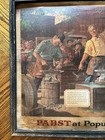 Vtg Antique Pabst Blue Ribbon Blacksmith Competition Advertisement Framed Sign