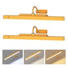 Picture Light Gold 2pack  5000mah Battery Opertated Cordless Picture Lights 