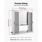 Uimoso 36x36 In Aluminum Alloy Concession Window With Folding Shelf