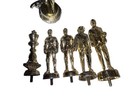 Lot Of 6 Antique Vintage Metal Trophy Toppers Business sales Knight Faith cross