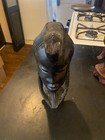 African Statue Ebony Wood Bust Of Tribal Member Hand Carved Kenya Folk Art 9 