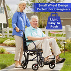 Transport Wheelchair With 19 Inch Seat - Folding Transport Chair With Foo