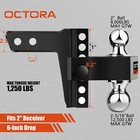 Adjustable Trailer Hitch-drop Hitch 2 5-inch Receiver 6  Drop rise Tow Hitch
