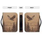 Bible Cover   Pu Leather Bible Case - Bald Eagle Cross   Deer Design For Men    