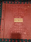 Vintage 1940s Maroon And Gold Tooled   Embossed Scrapbook 13 X 14in 18 Pages 