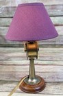 Vtg Brass Nautical Ship Engine Room Telegraph Wheel  8 5  Maritime Desk Lamp
