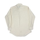 Vtg Chaps Ralph Lauren Linen Blend Cream White Stripe Dress Shirt Men 15 5 32 33