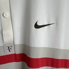Nike rf Tennis Polo White tan red 2012 Auckland Size Xl Excellent Condition