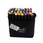 48 Colors Dual Tip Art Markers Set With Fine   Chisel Tips For Drawing   Sketch