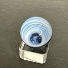 Handmade Contemporary Art Glass Marble 1 05  Vortex Mib Blue Sparkly Opals Boro