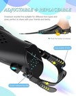 Adjustable Short Swim Fins For Snorkeling   Diving     Teal black