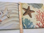 Set Of 2 Starfish Accent Pillow Cover Beach Coastal Shells Ocean Excellent 17 
