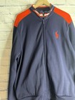 Vtg Polo Ralph Lauren Big Pony Men Tracksuit 2 Piece Set Jacket Sz Xl Striped