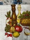 Vintage 70   s Cannon Dish Towel Kitchen Salad Bowl Vegetables Theme Nos W tag