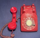 Vintage Red 1979 Bell Systems Western Electric 500dm Rotary Dial Telephone Phone