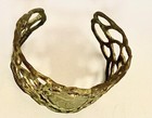 Vintage Brass Peru Cuff Bracelet 1971 Llama 1 2 Sol De Oro Coin