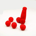 1 Set Small Sponge Brother Magic Tricks 4 Pcs Red Sponge Balls Funny Gadgets Str