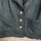 New York   Company Black Tweed Blazer With Gold Buttons