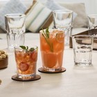 12 Piece Clear Crossplains Drinking Glass Set