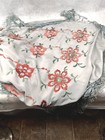 Antique Shawl Throw Silk Blue Embroidered 50x50 In  Fringe 16 In Original 1890