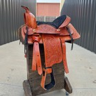 Used 12   Tan Leather Pleasure Kids Western Pony Saddle Mini Shetland