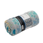 Fleece Throw Blanket Gray Paw