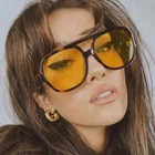 Vintage Retro 70s Sunglasses For Women Men Classic Large Square Trendy Glasses