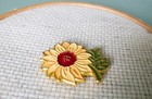 Sunflower Enamel Needle Minder  Fridge Magnet  Magnetic Lapel Pin  Needle Holder