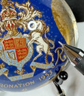 Vintage 1953 Queen Elizabeth Ii Coronation Souvenir Glass Paperweight