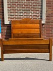 Antique Scallop Edged Victorian Wood Headboard   Footboard Bed - Twin