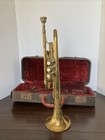 Vintage Brass Cornet Ornate Engraving With Hard Case Used