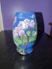 Hand Painted Glass Vase Scenic Landscape Tree Design  the Lord Will Provide 
