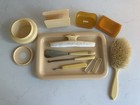Art Deco Bakelite Celluloid Vanity 10 Piece Set 1940s