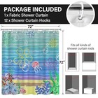 Cute Beach Anime Under Sea Jellyfish Shower 72 w X 72 l  pack Of 1  Ocean