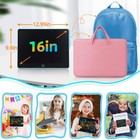 16  Lcd Writing Tablet Electronic Drawing Notepad Doodle Board-blue