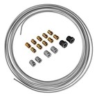4lifetime Galvanized Steel Brake Line Kit - 3 16  X 3 16 Coil W  Fitting Kit