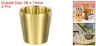 2 Pcs 304 Stainless Steel Cup 6 08oz 180ml Double Wall Water Glasses Step Gold