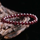 Natural Wine Red Garnet Stretch Bracelet 5mm Beads Healing Passion Gemstone